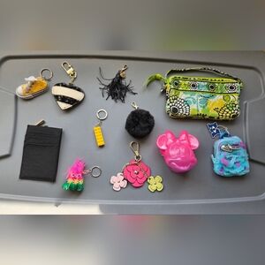 Bundle of Keychains, Wallet & Vera Bradley Bag